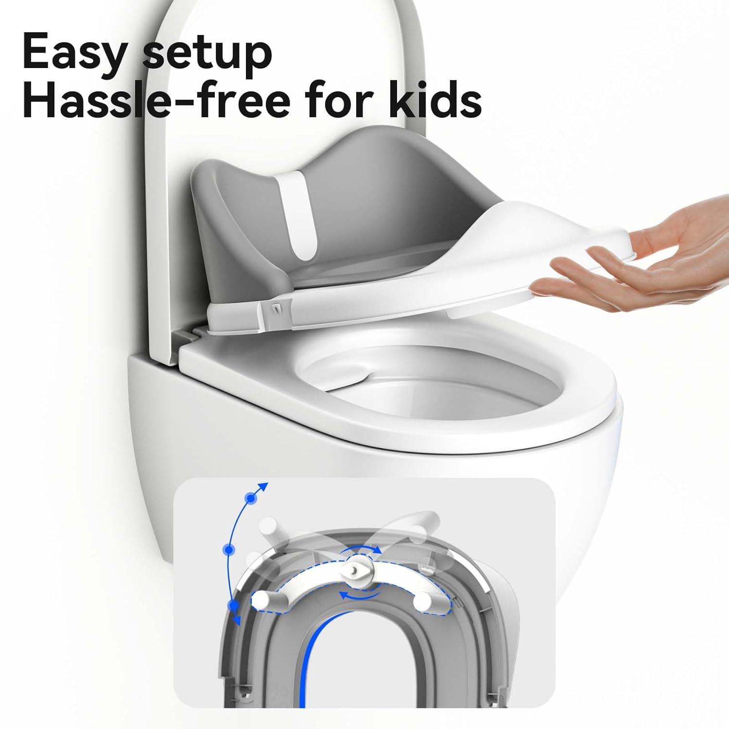 BabyBond 3 in 1 Potty Training Toilet & Training Seat & Sturdy Step Stool,Pink