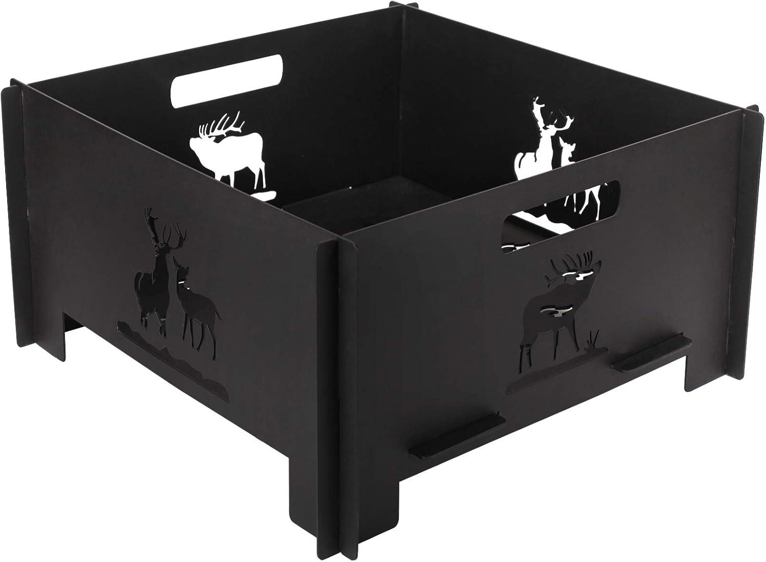 Portable Plug Fire Pit, 15.8 Inch Collapsible Firepits for Outside Wood Burning, Folding Outdoor Indoor Accessories for BBQ Camping Travel or Picnic, Foldable Fire Pits Bonfire of Backyard Patio