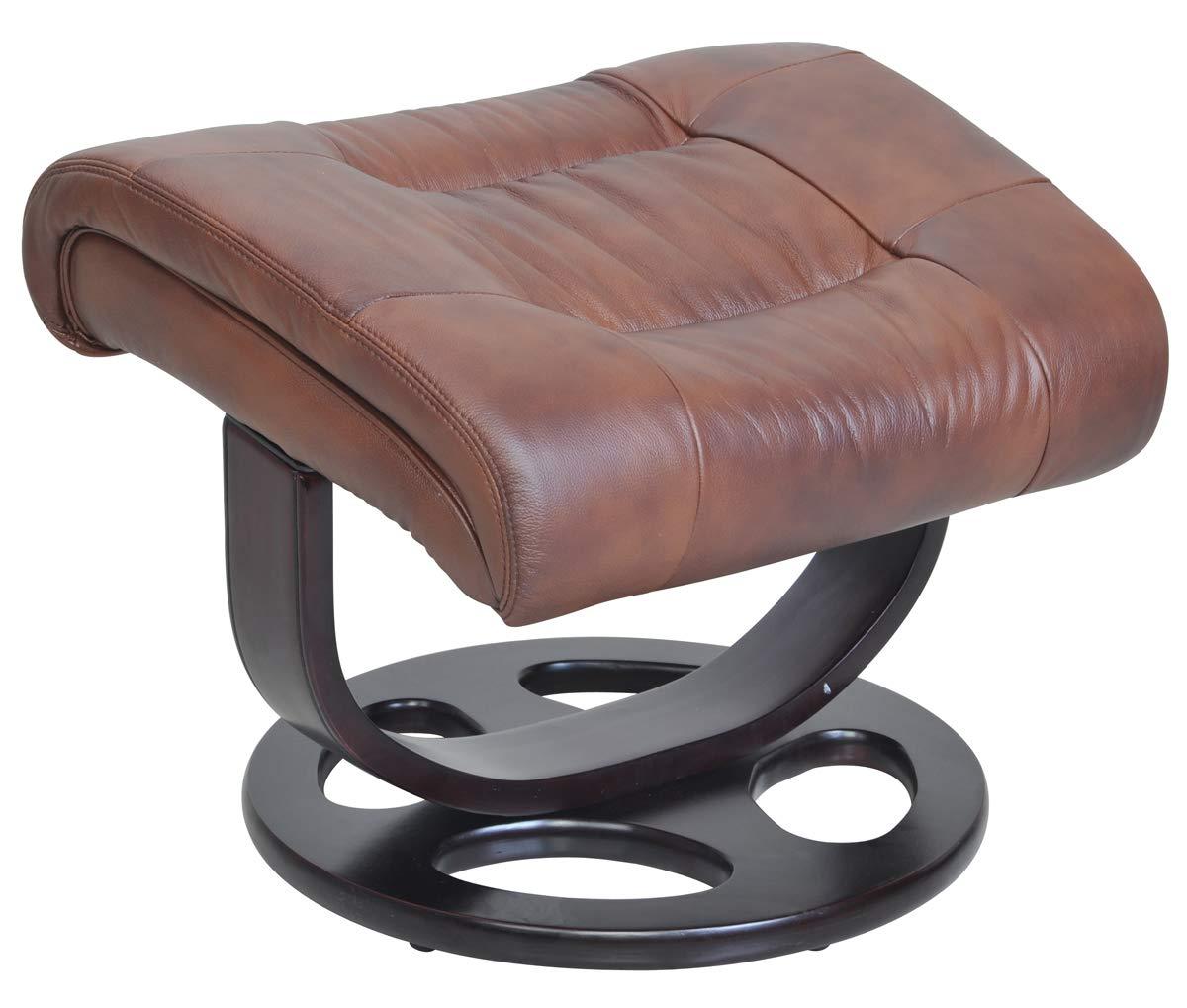 Barcalounger 15-8021 Jacque Swivel Pedestal Recliner w/Ottoman, Whiskey