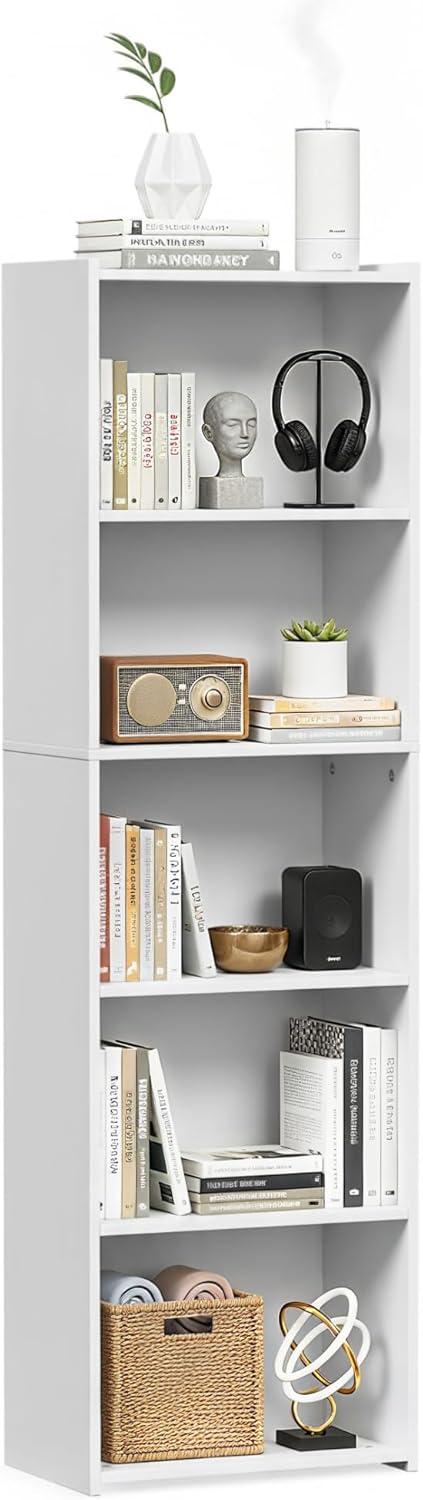 ZENY 5-Tiers Bookshelf Bookcase Multipurpose Collection Display Storage