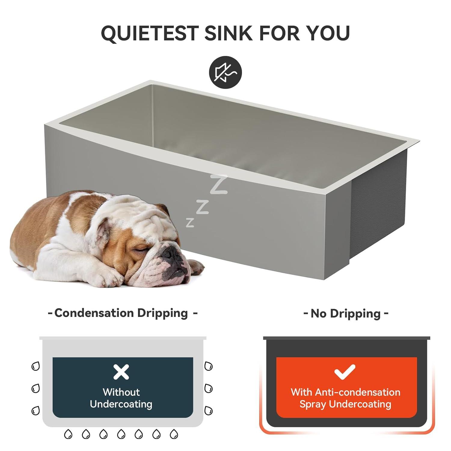 36 in. Farmhouse/Apron Front Single Bowl 16 Gauge Stainless Steel Kitchen Farmer Sink with Bottom Grid