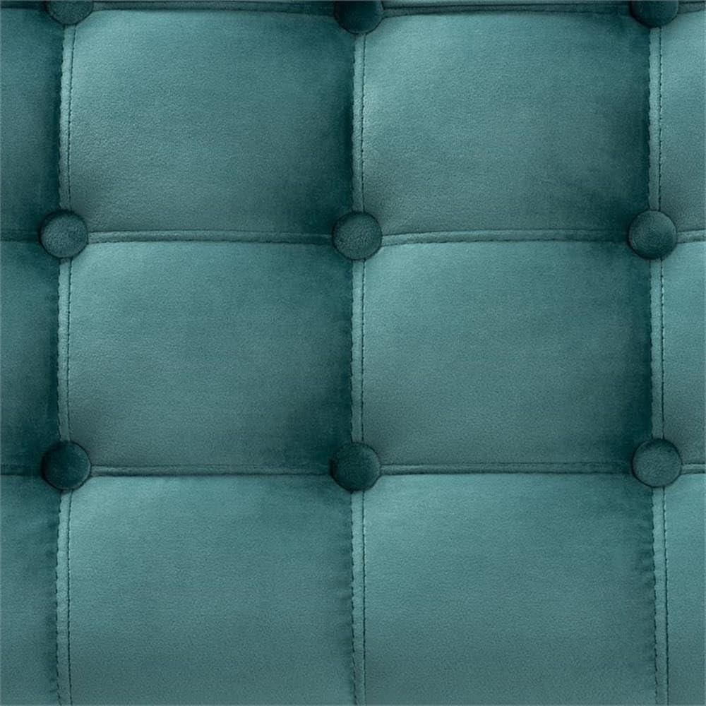 Kaylee Velvet Upholstered Button Tufted Ottoman Bench with Interior Storage - Baxton Studio