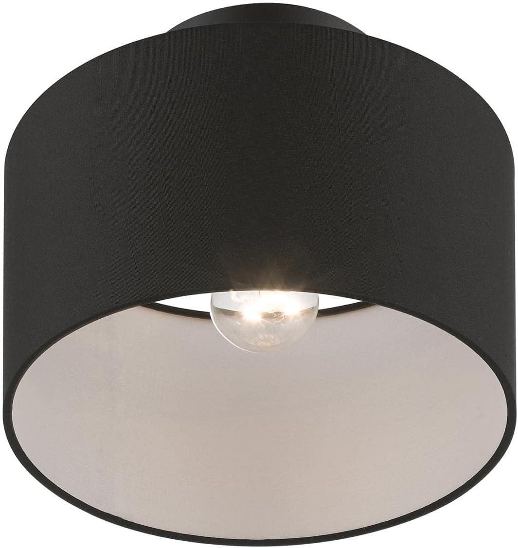 Livex Lighting Bainbridge 1 - Light Semi-Flush Mount in  Black
