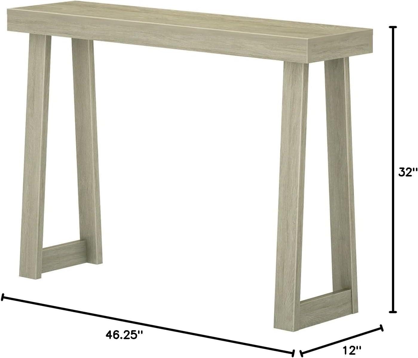 Plank+Beam 46.25” Solid Wood Console Table, Classic Farmhouse Style Sofa Table, Narrow Entryway Table for Hallway