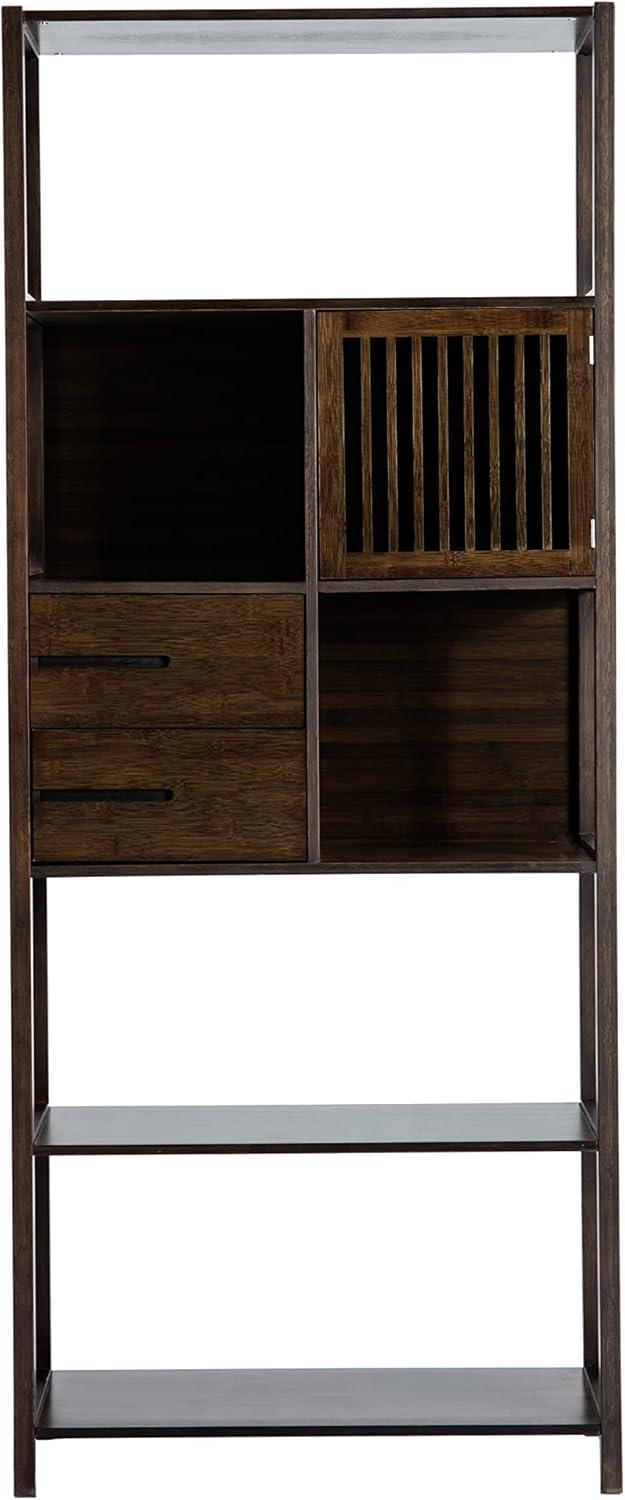 Selma Bamboo Bookcase Right Facing Spindle Cabinet - Boraam