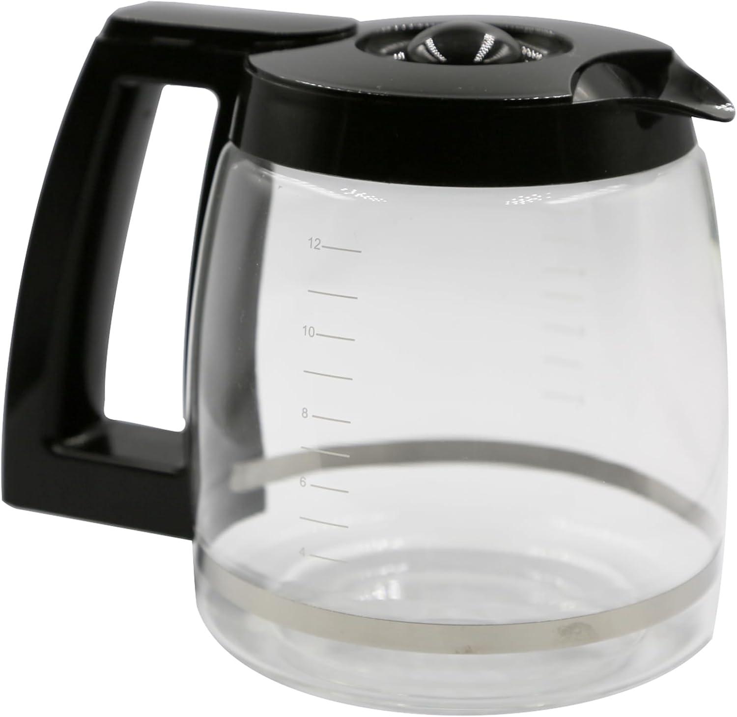Stack man 12-Cup Replacement Glass Coffee Carafe For Cuisinart Coffee Maker Models DCC-1200, DCC-1100BK, DCC-2650, CHW-12, CHW-12P1, DGB-550BK, DGB-550BK1, DGB-625BC, DGB-700BC, And SS-12 | Part# DCC-1200PRC