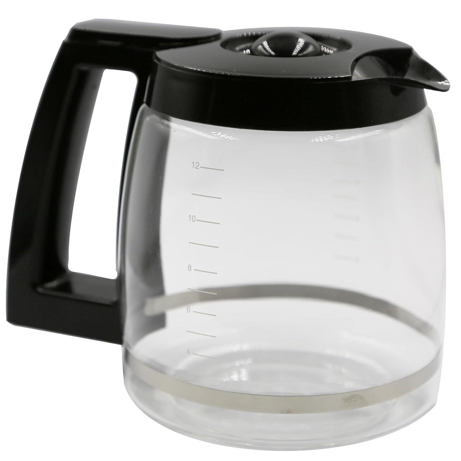 Stack man 12-Cup Replacement Glass Coffee Carafe For Cuisinart Coffee Maker Models DCC-1200, DCC-1100BK, DCC-2650, CHW-12, CHW-12P1, DGB-550BK, DGB-550BK1, DGB-625BC, DGB-700BC, And SS-12 | Part# DCC-1200PRC