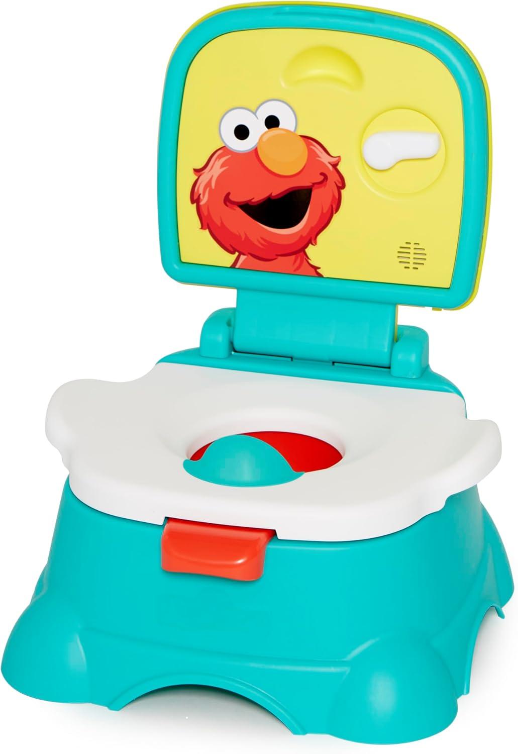 Sesame Street 3-in-1 Potty Chair, Step Stool and Toilet Training Seat - Elmo Hooray!