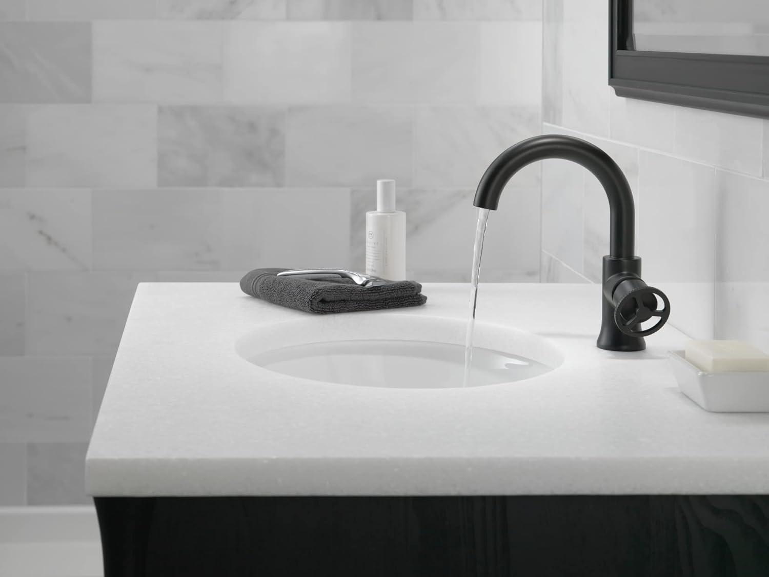 Sleek Trinsic Single Hole Stainless Steel Bathroom Faucet