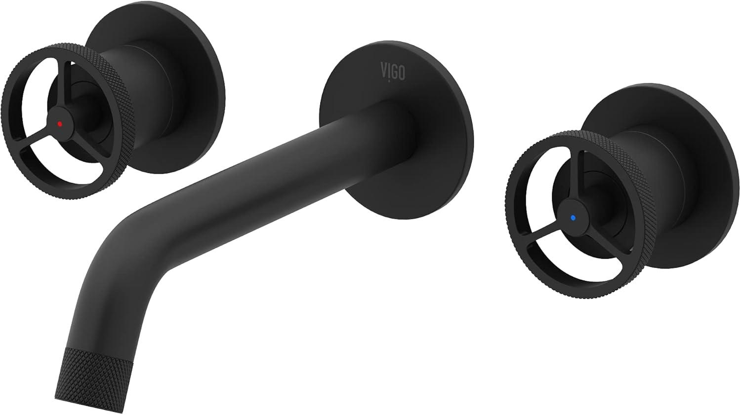 Cass 3" H Two Handle WaterSense Wall Mount Bathroom Faucet