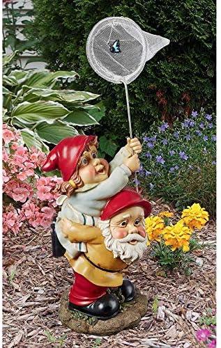 Design Toscano Barney Two Buckets Garden Gnome Statue