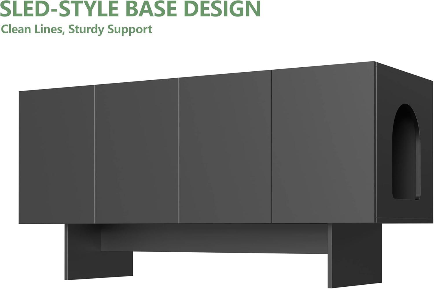 Tucker Murphy Pet™ Litter Box Enclosure for 2 Cats, Cat Litter Box Enclosure Furniture with Double Room