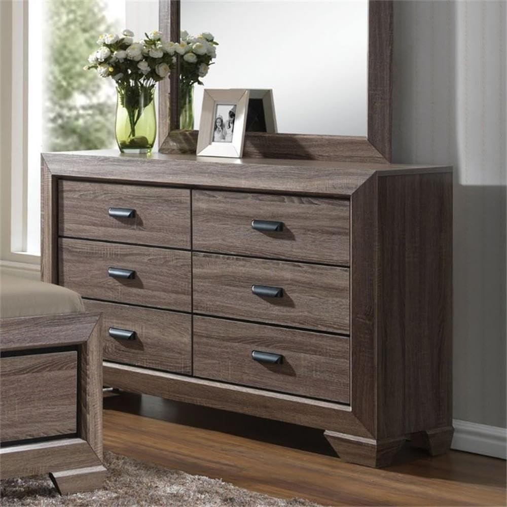 ACME Lyndon Mirror in Weathered Gray Grain