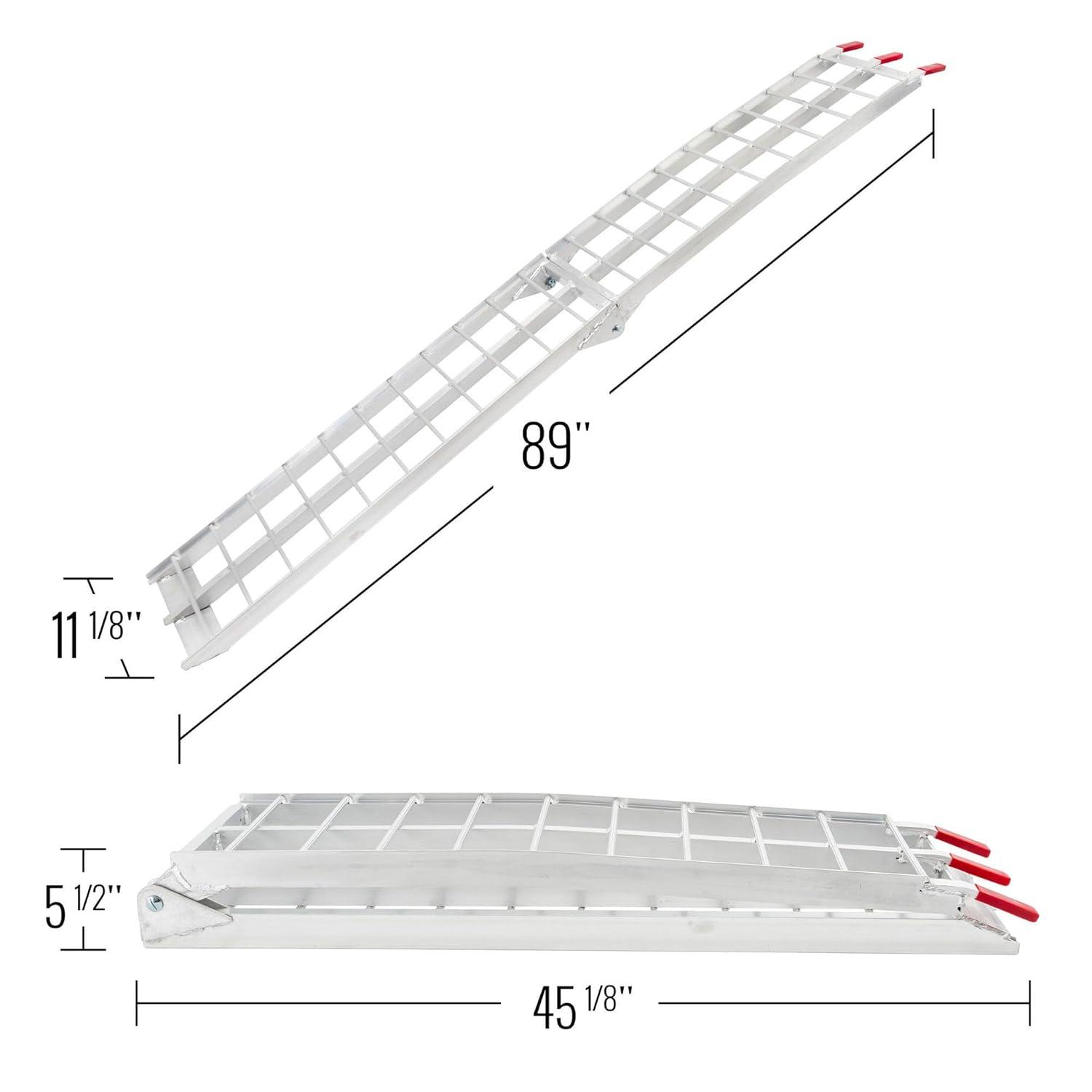 Black Widow AFL-9012 Aluminum 7' 6 Arched Folding Motorcycle Ramp