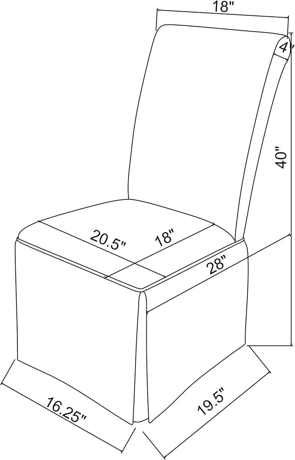 Wildon Home® Catrina Gray Upholstered Skirted Dining Chair (Set of 2)