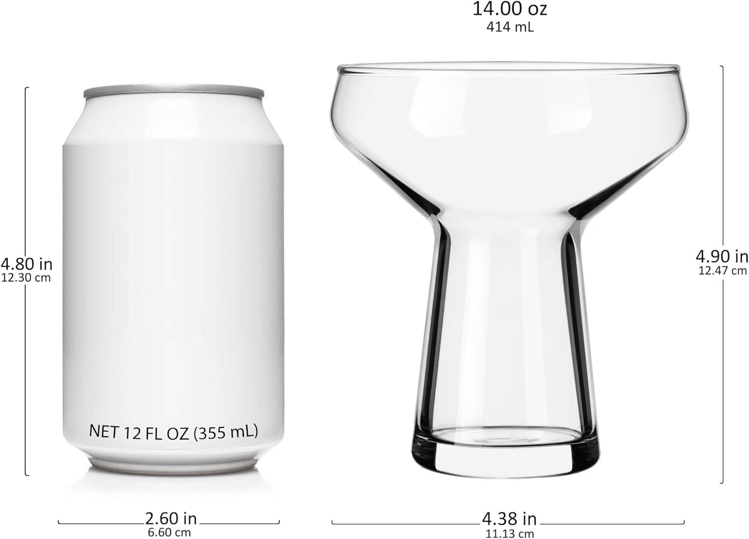 Libbey 14-Ounce Large Stemless Margarita Glass Set