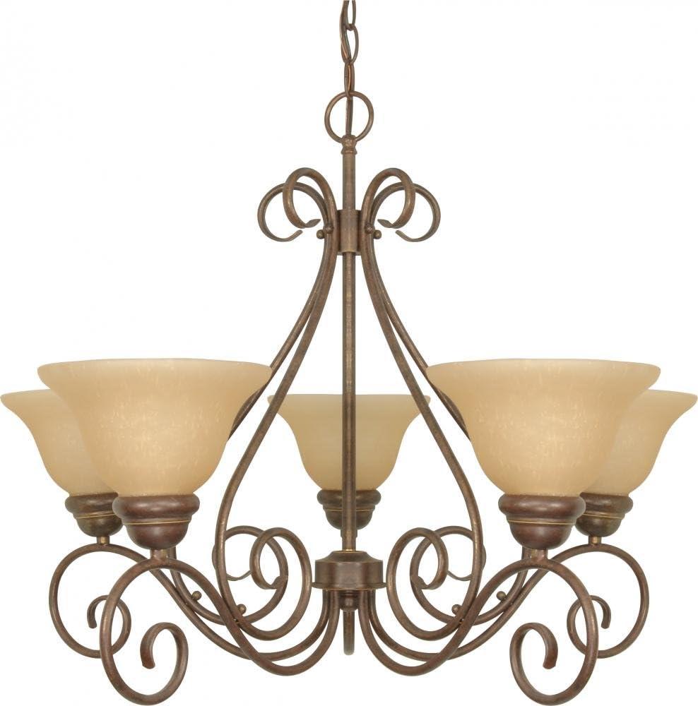 PaFagwy 60/1023 Five Light Chandelier, Sonoma Bronze