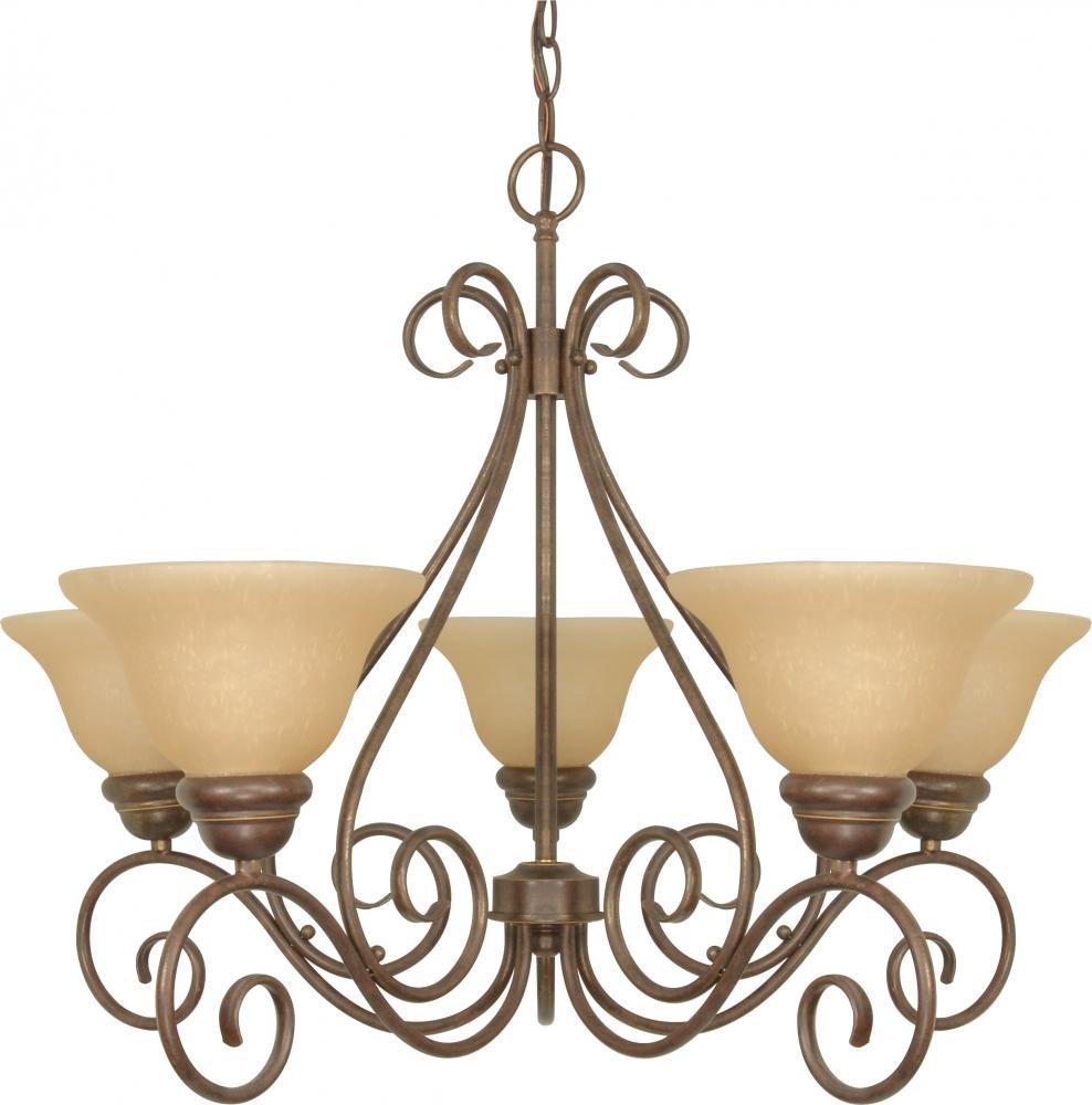 PaFagwy 60/1023 Five Light Chandelier, Sonoma Bronze
