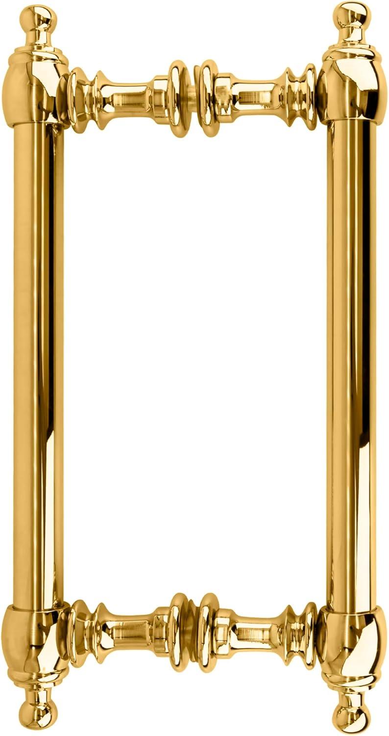 Polished Brass 8" Colonial Style Back-to-Back Pull Handle