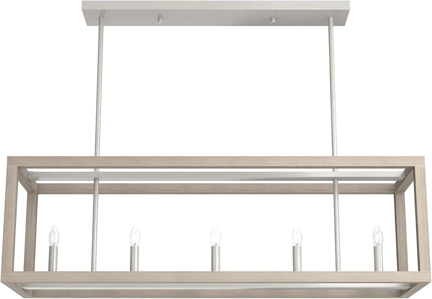 Squire Manor 5 - Light Kitchen Island Linear Pendant Light