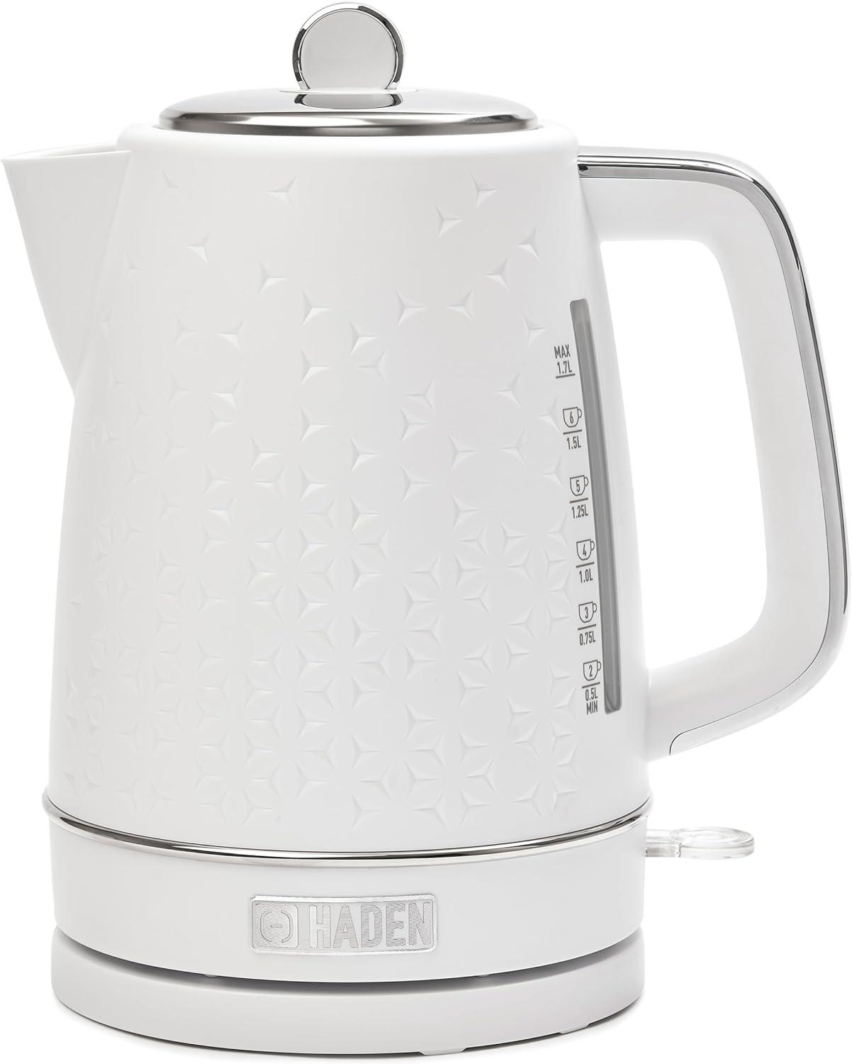 HADEN Starbeck White Electric Tea Kettle