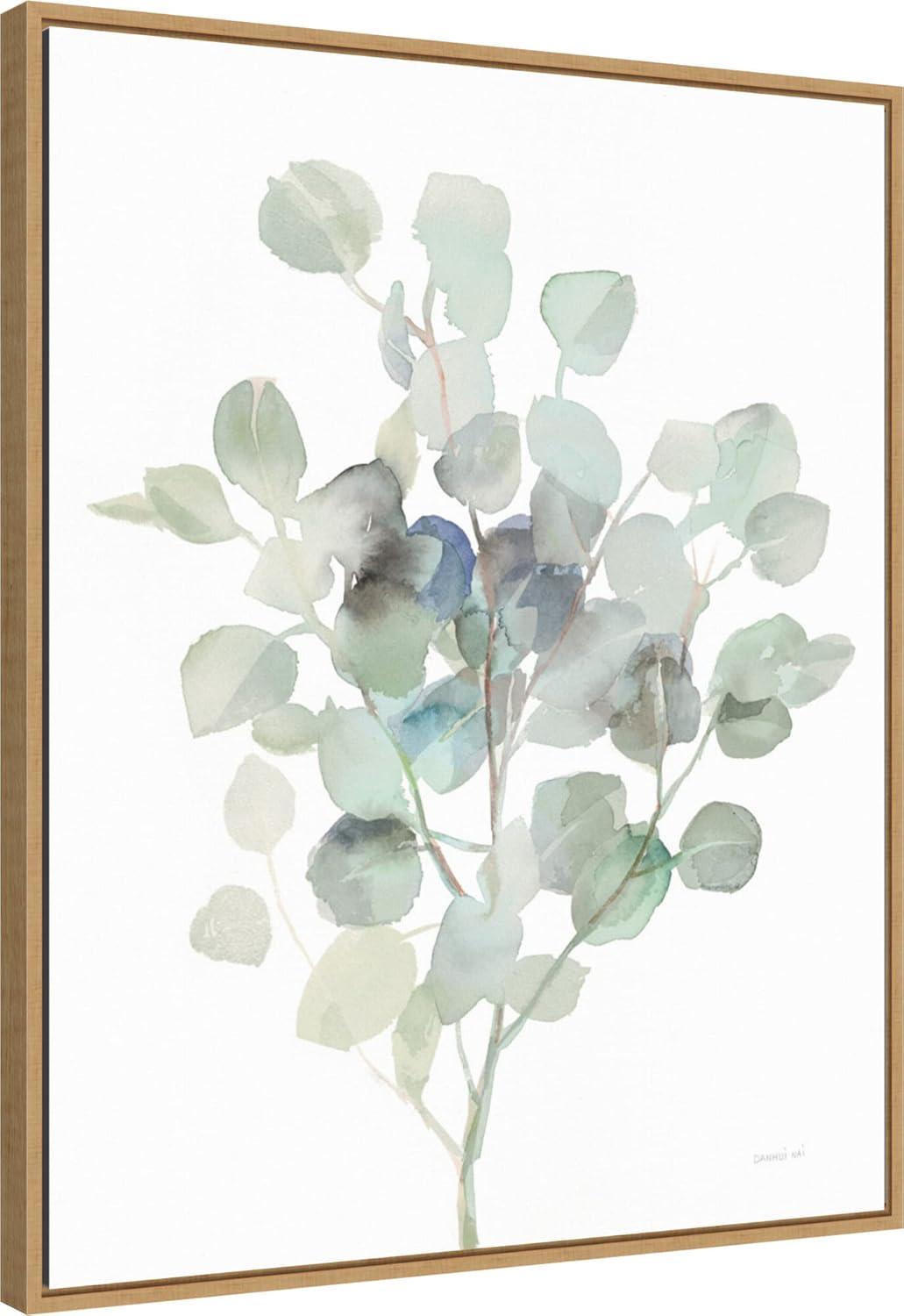 23" x 28" Eucalyptus III Cool by Danhui Nai: Large Framed Lithograph, Modern Decor - Amanti Art