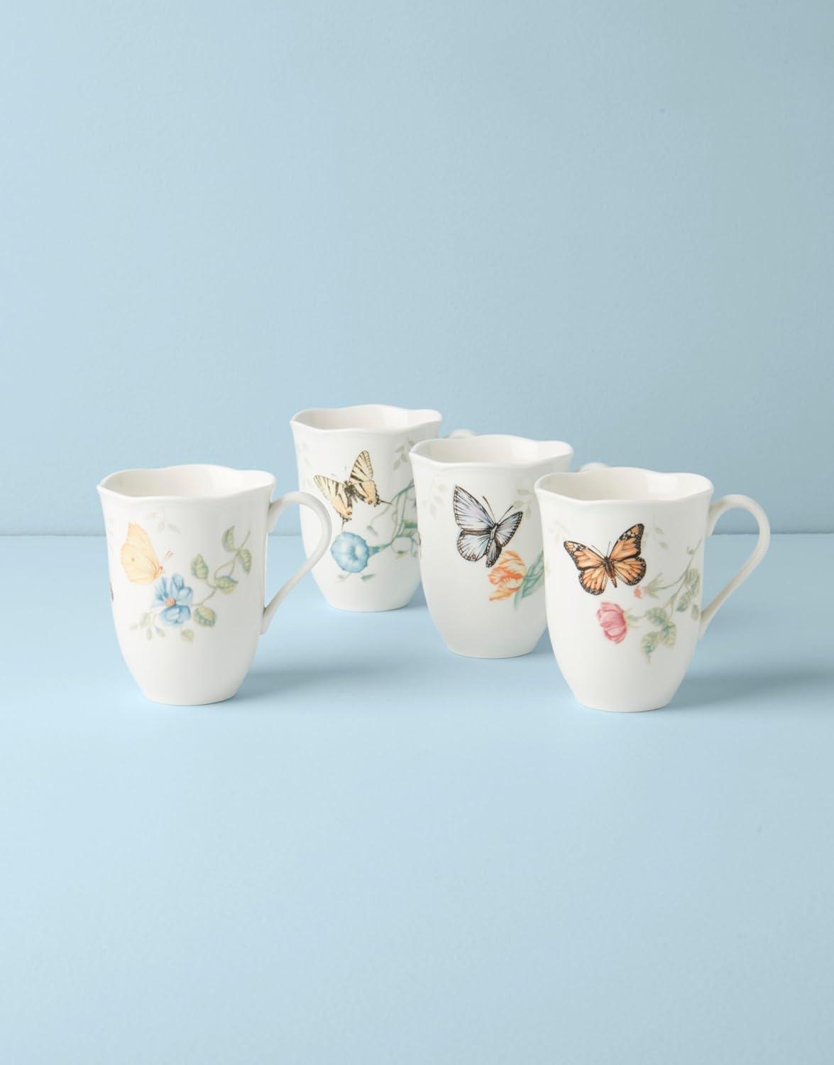 Butterfly Meadow 4-Piece Mug Set (Set of 4)