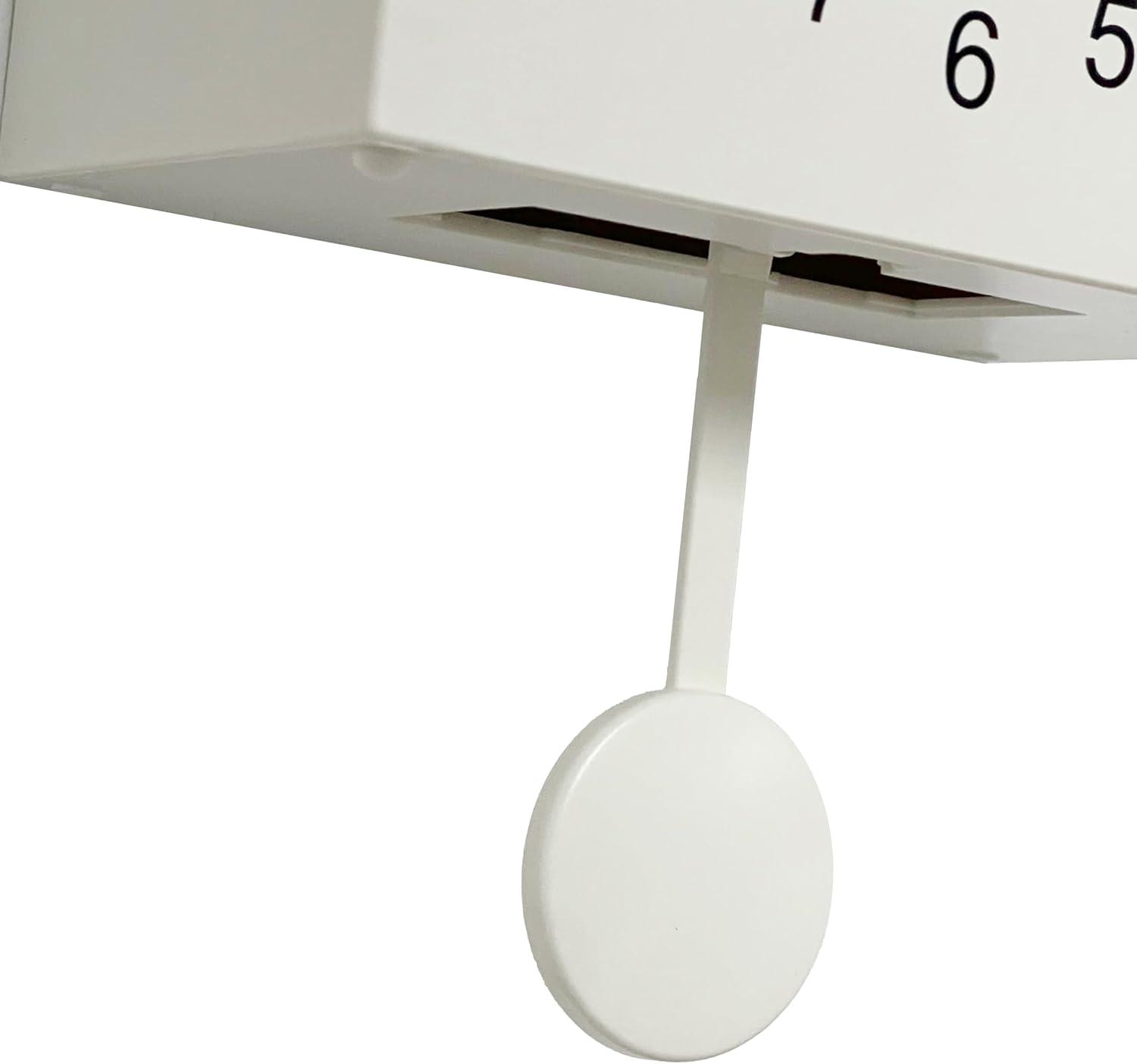 White PVC Modern Minimalist Cuckoo Clock with Pendulum