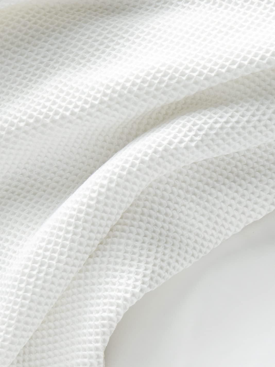 King White Organic Cotton Waffle Weave Throw Blanket