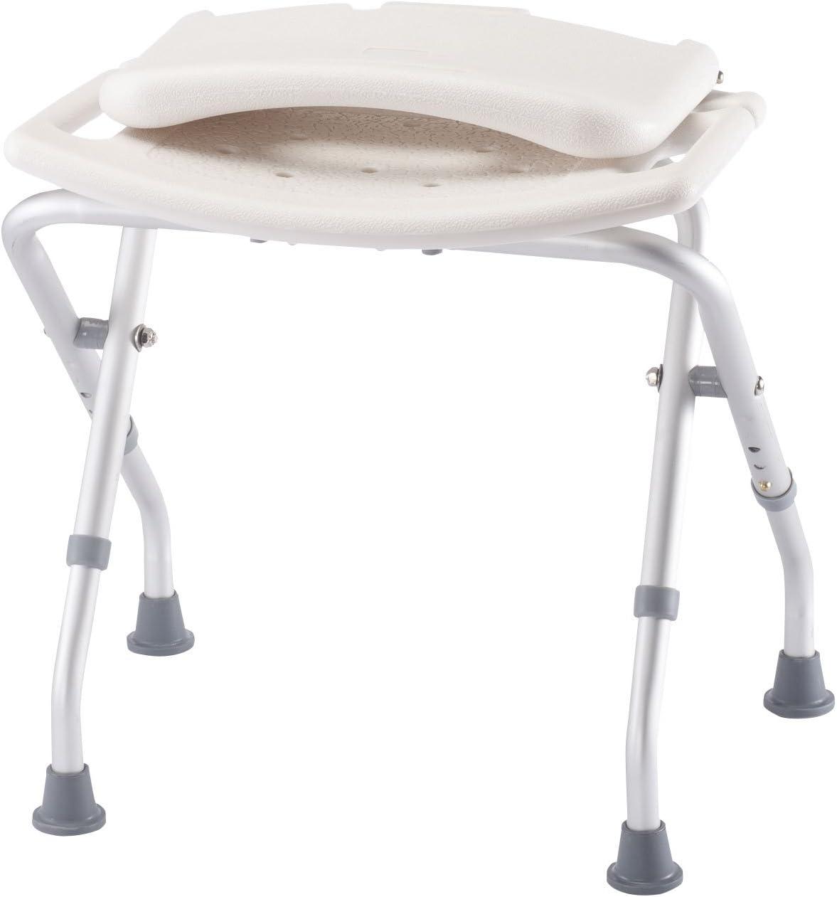 Folding Shower Chair Seat - Bath Chair with Back Supports 300 Lbs.