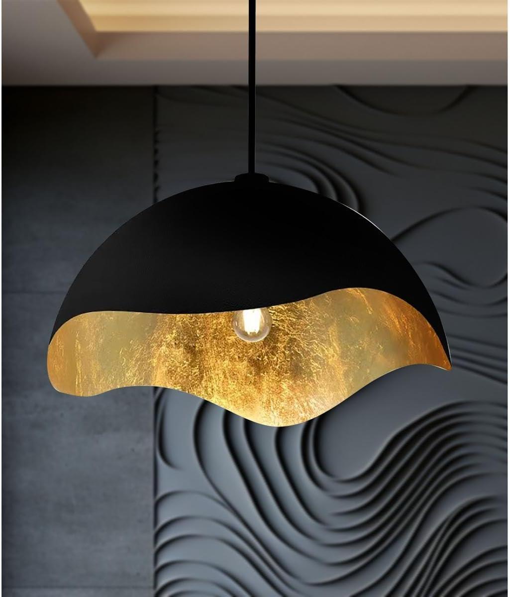 George Kovacs by Minka George Kovacs Eclos 23" Wide 1 Light Pendant In Sand Coal W/Gold Leaf Finish