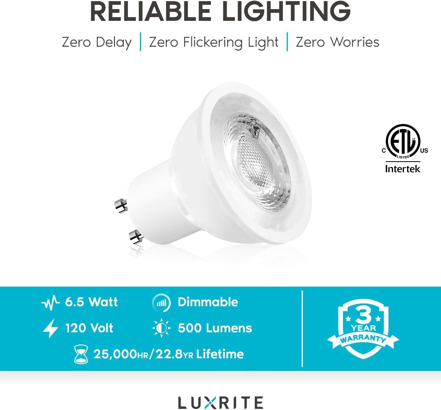 White Dimmable GU10 LED Light Bulbs 16-Pack