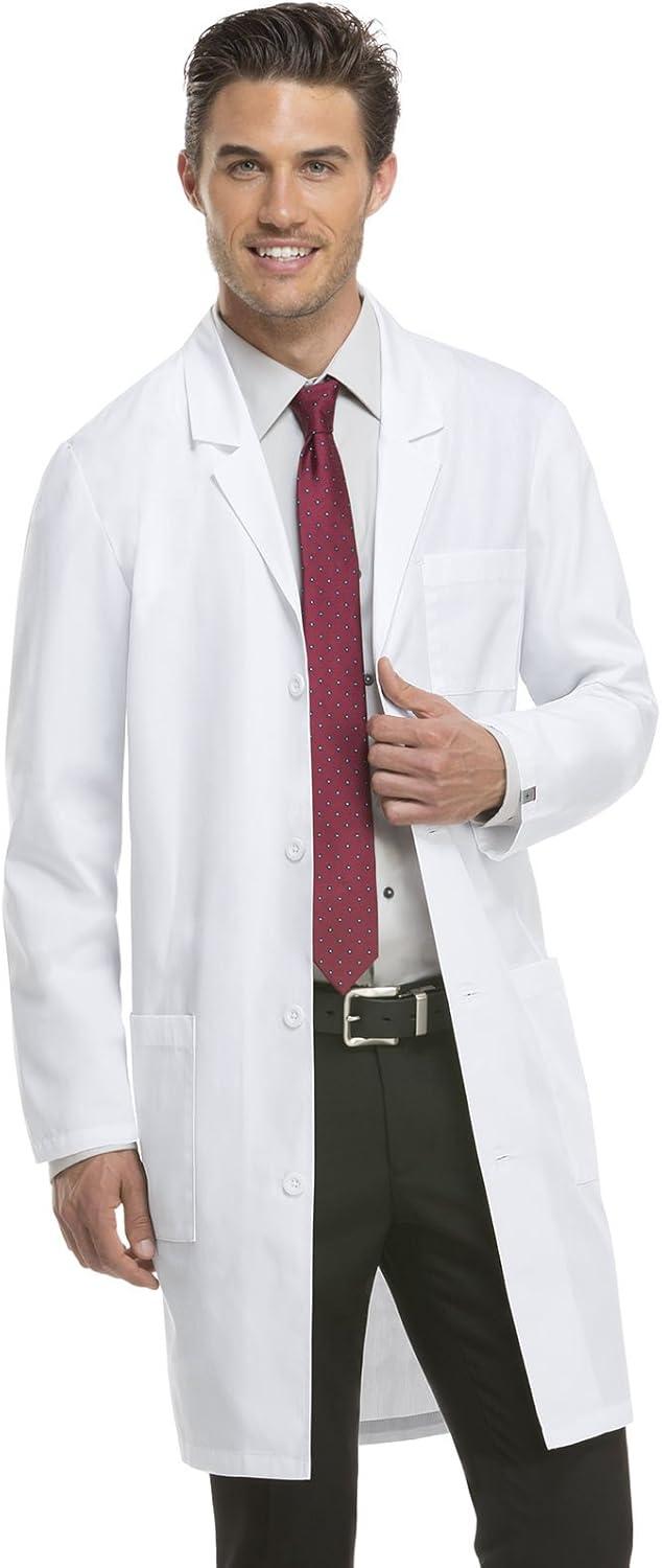 Dickies Lab Coat for Men and Women 40" Button Front Closure Unisex Lab Coat with 3 Pockets - 83403