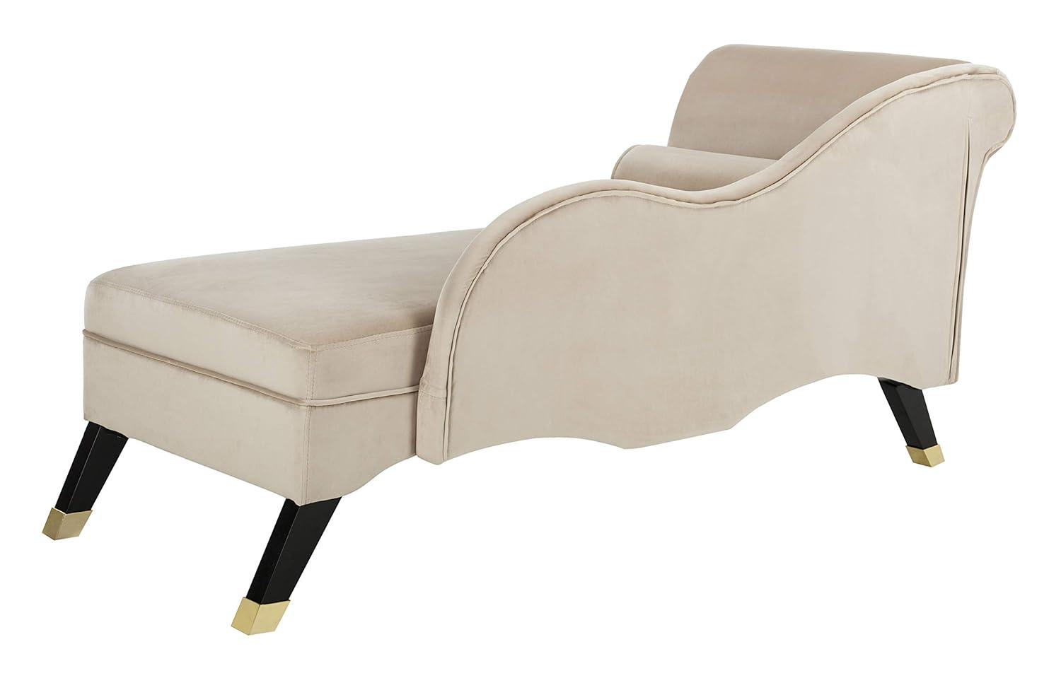 Caiden Chaise - FOX6284 - Tan/Black - Safavieh