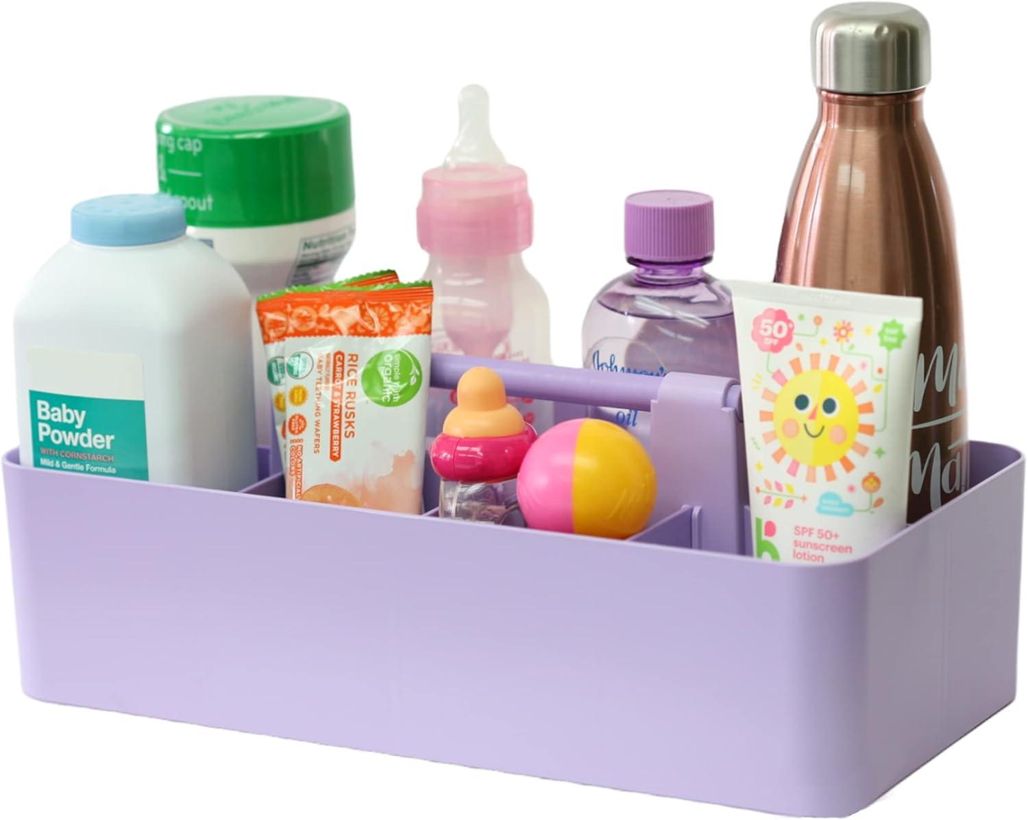 Enjoy Organizer 8-Compartment Desk Organizer & Pencil Holder, Purple, 1 Pack Made in USA