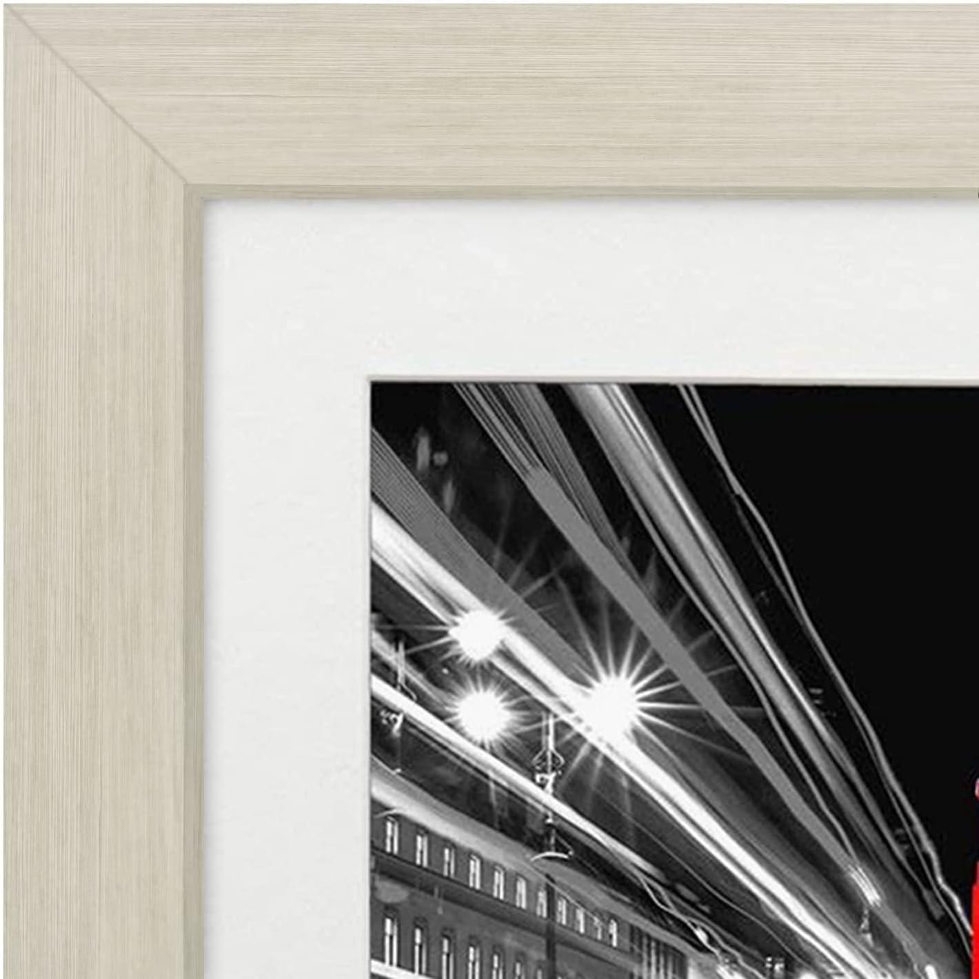 Americanflat 11x14 Picture Frame with Shatter-Resistant Glass - Use as 8x10 Frame with Mat or Display 11x14 Photo Without Mat - Signature Collection - Picture Frames for Wall Display - Light Wood
