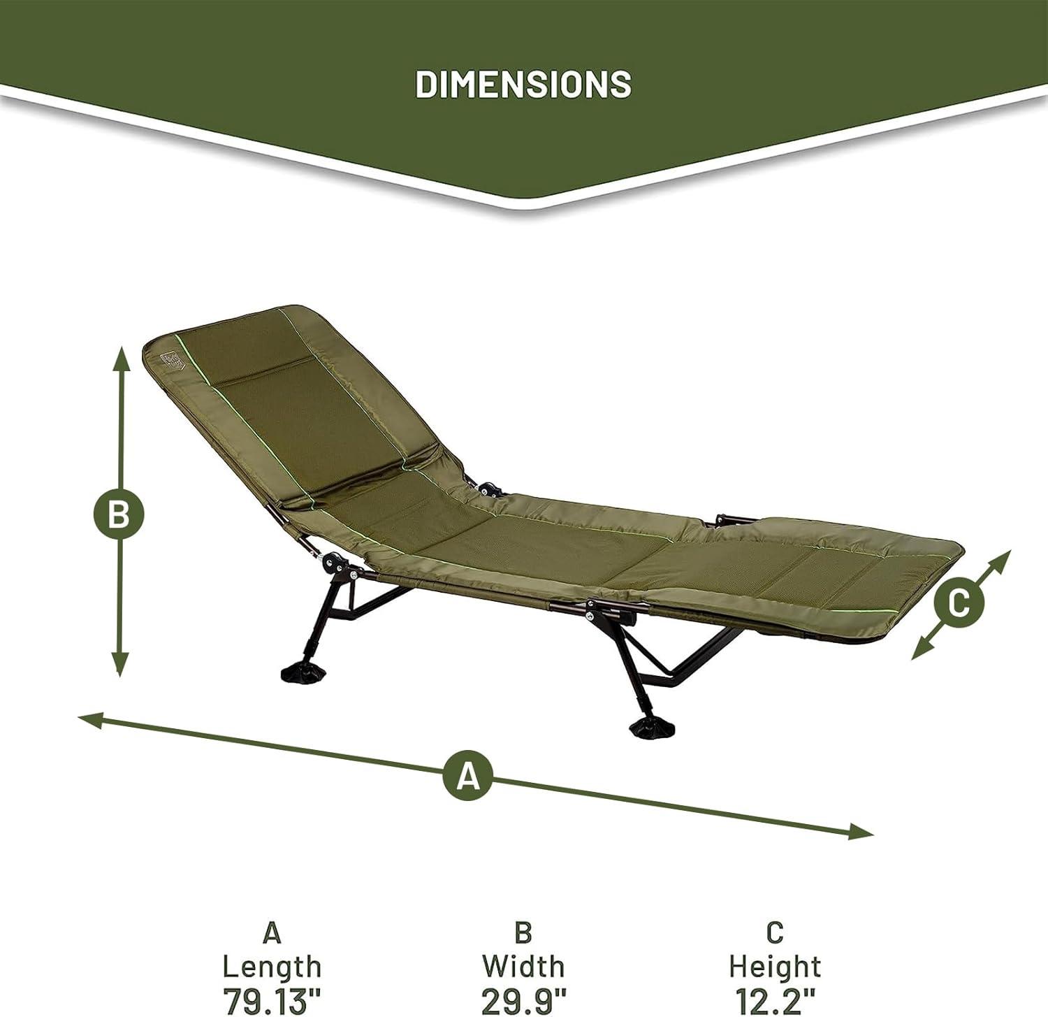 TIMBER RIDGE Camping Cot, Camping Cots for Adults with Comfortable Camping Mattress, Portable Folding Bed, Sleeping Cot, Heavy Duty Tent Cot for Travel, Camping Bed