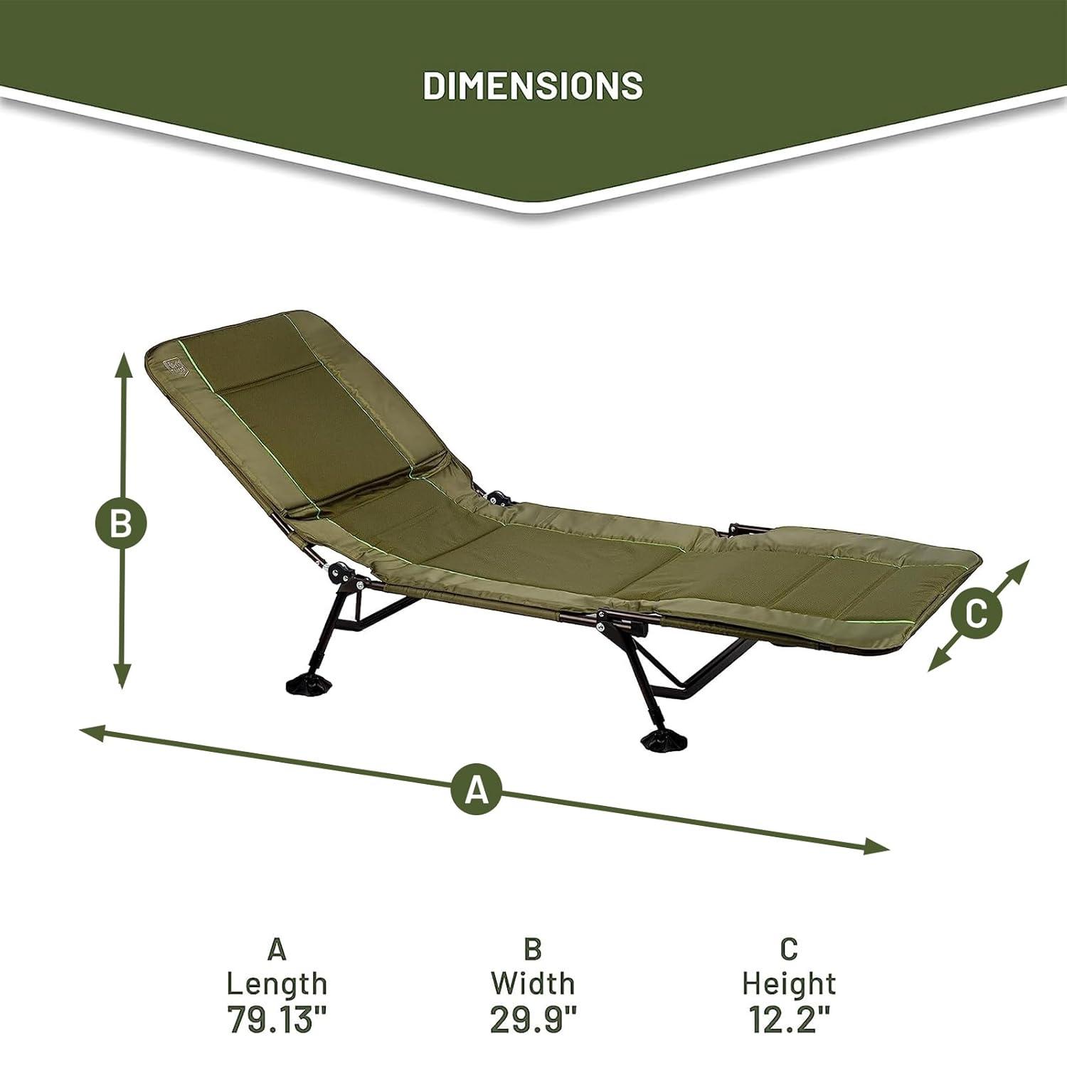 TIMBER RIDGE Camping Cot, Camping Cots for Adults with Comfortable Camping Mattress, Portable Folding Bed, Sleeping Cot, Heavy Duty Tent Cot for Travel, Camping Bed
