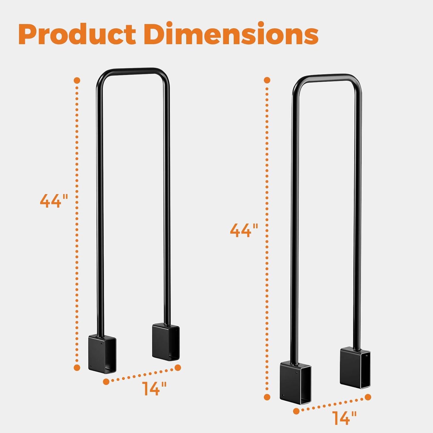 Heavy-Duty Adjustable Black Steel Firewood Rack Holder