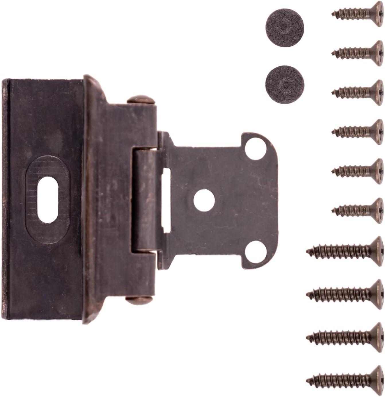 Vintage Bronze Semi-Concealed Self-Closing Cabinet Hinges