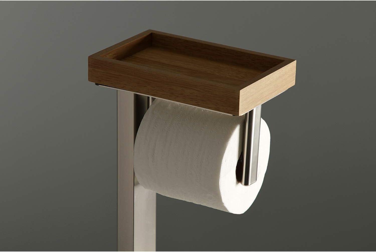 Kingston Brass SCC8508 Kingston Brass Edenscape Freestanding Toilet Paper Holder with Storage Shelf