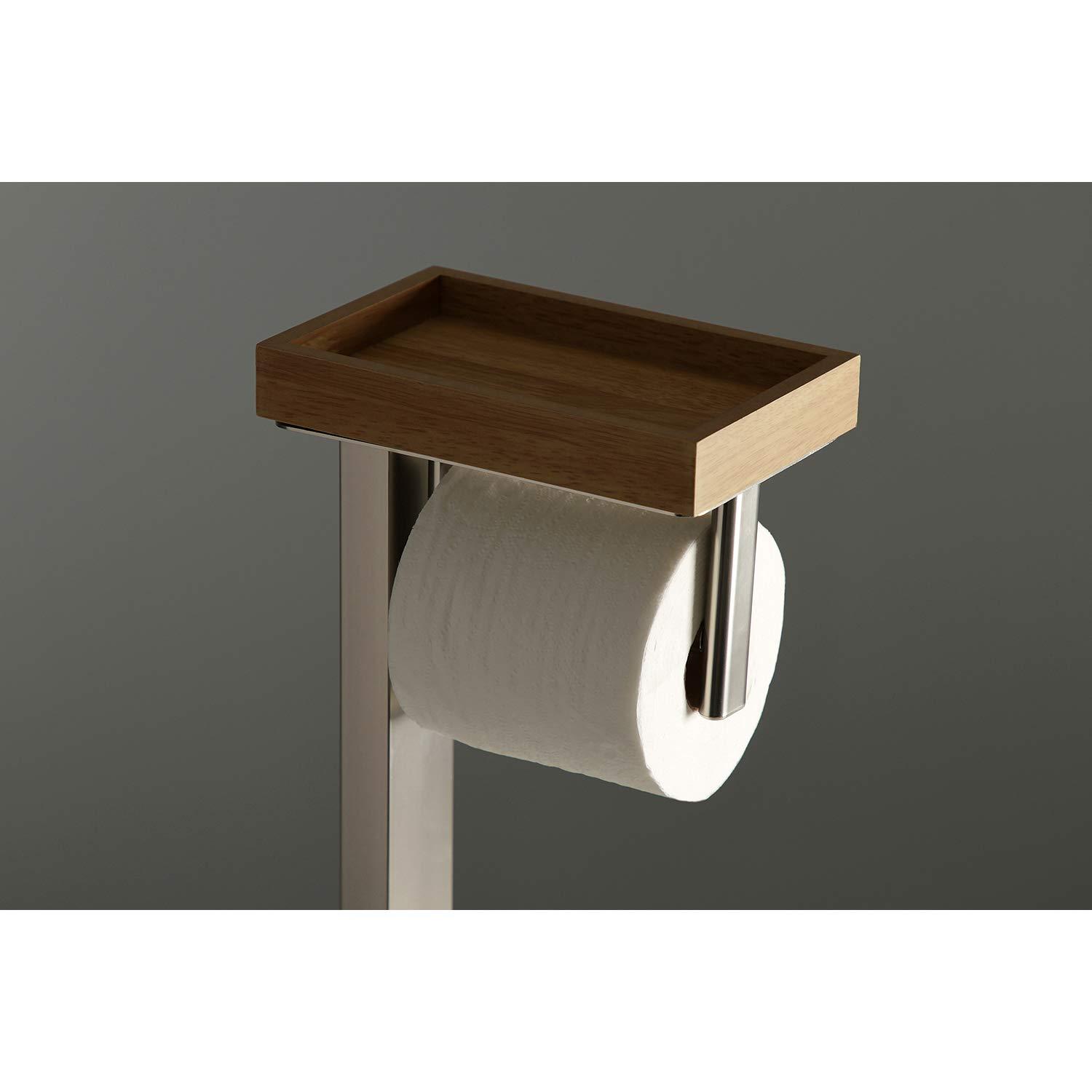 Kingston Brass SCC8508 Kingston Brass Edenscape Freestanding Toilet Paper Holder with Storage Shelf