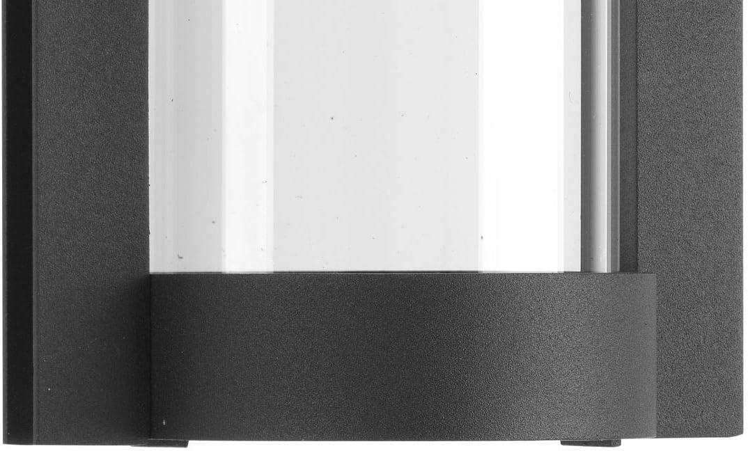 Progress Lighting Z-1030 1-Light Outdoor LED Sconce, Aluminum, Black Finish, Clear Glass Shade