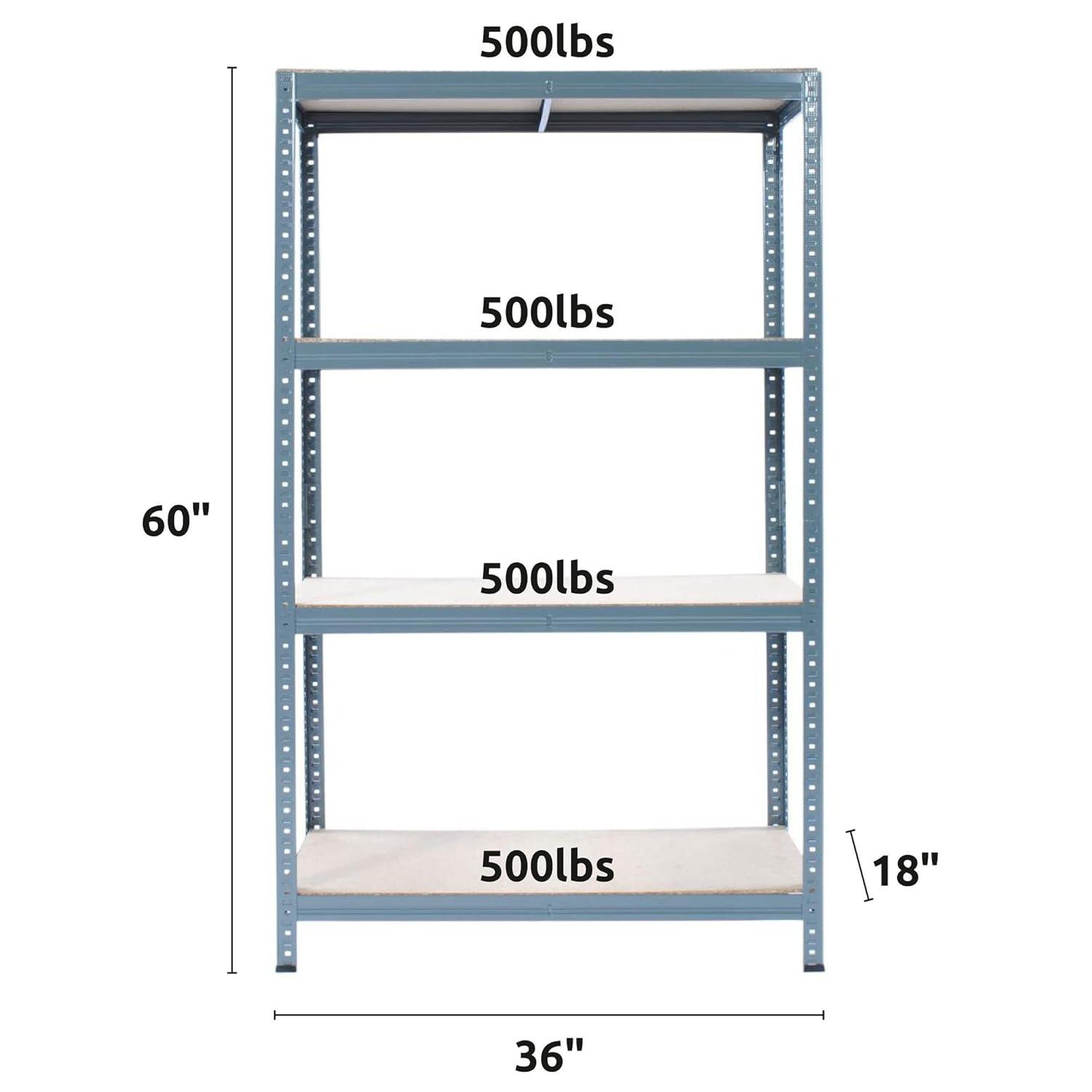 TRESTLES 36'' W Steel Shelving Unit