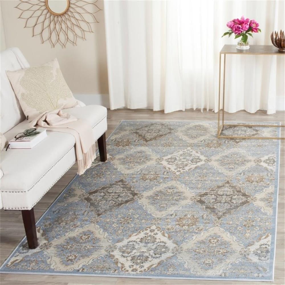 Vintage VTG572 Power Loomed Indoor Area Rug - Light Blue/Ivory - 5'1"x7'7" - Safavieh