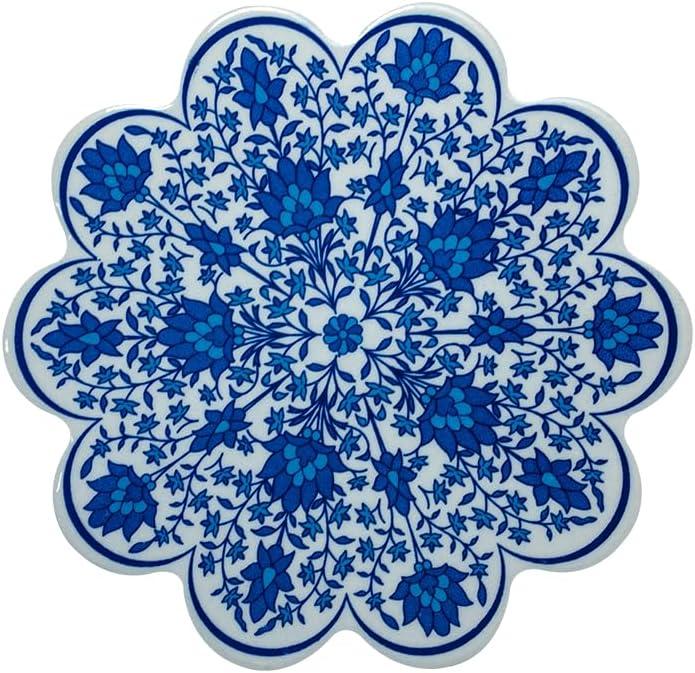 ARUN Vintage Style Ceramic Tile Trivet 7''