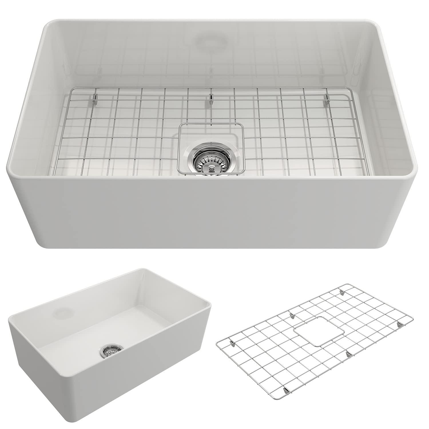 Aderci 30'' L Farmhouse Apron-Front Fireclay Kitchen Sink
