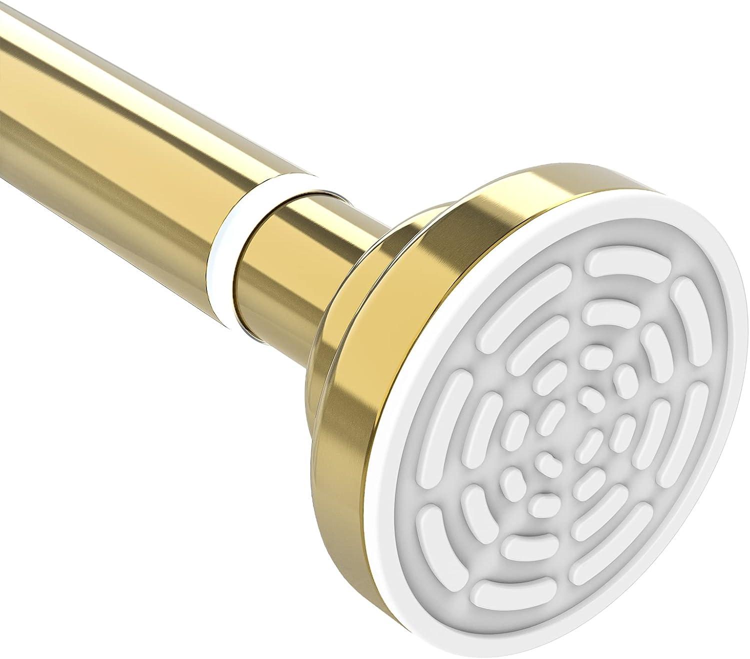 Gold Adjustable Tension Stainless Steel Shower Curtain Rod