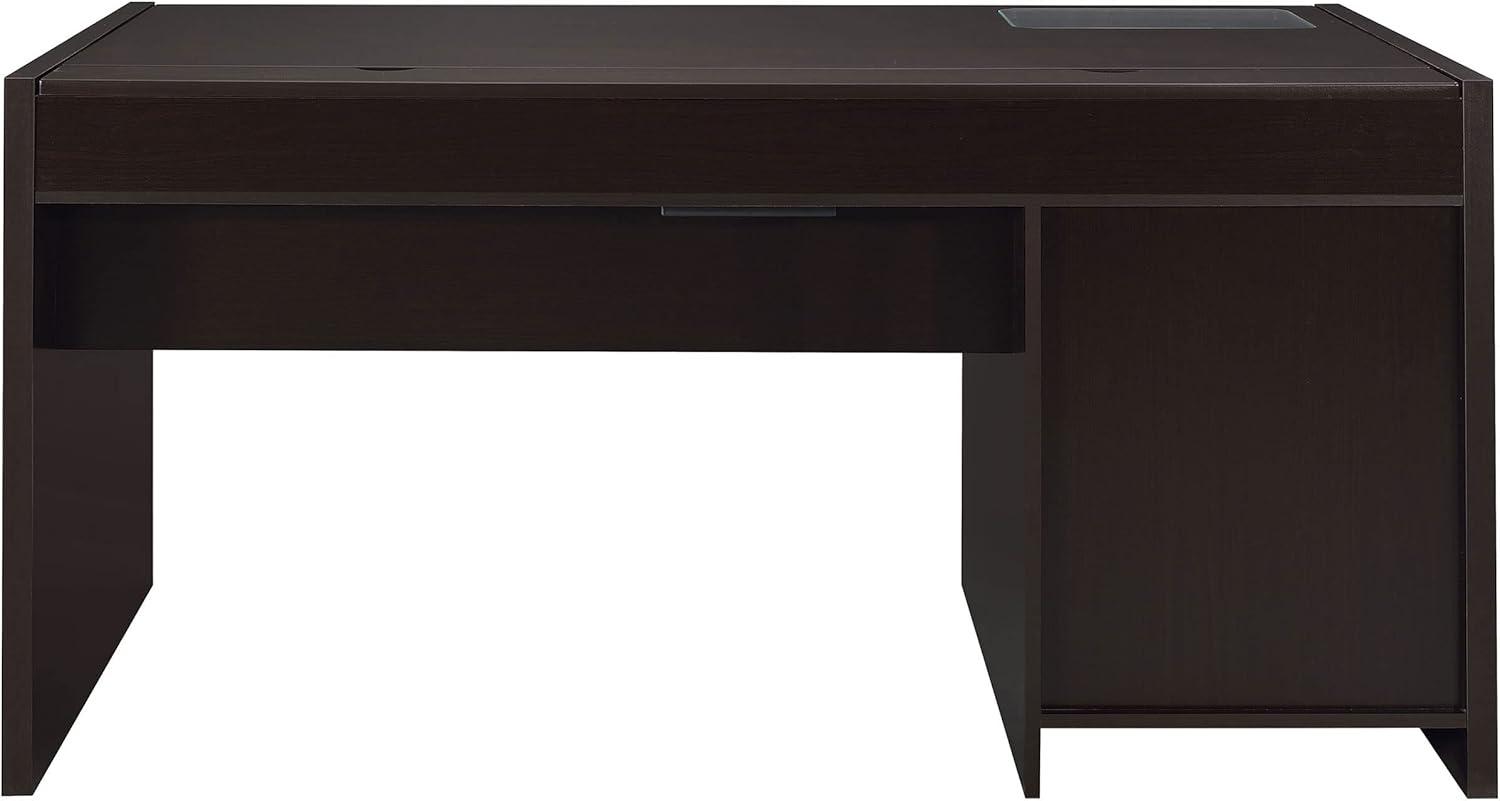 Halston 3 Drawer Office Desk Cappuccino - Coaster