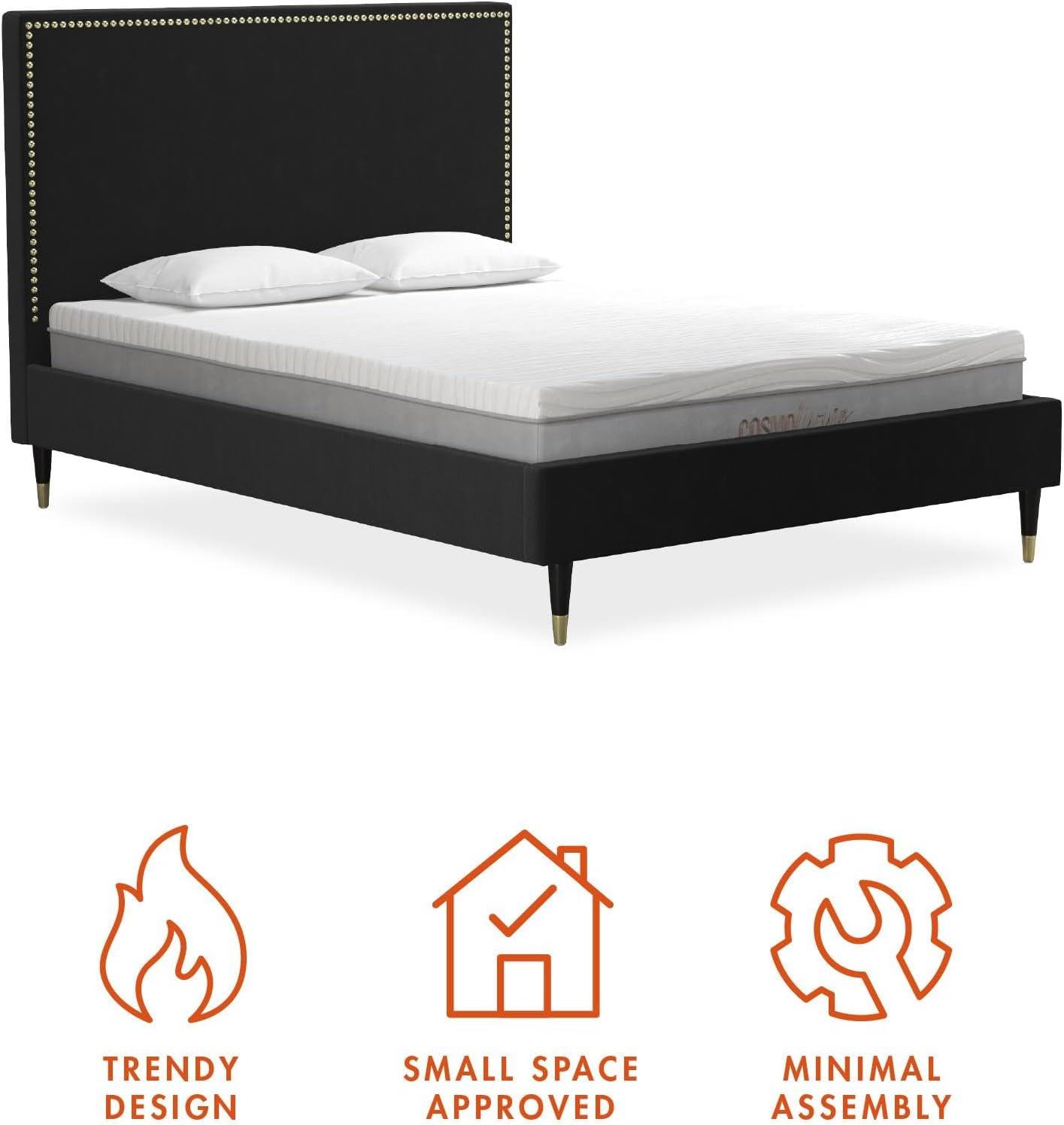 Audrey Upholstered Low Profile Platform Bed